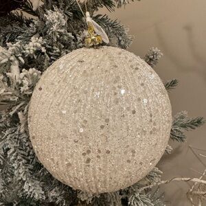 Elegant White Holiday Ornament